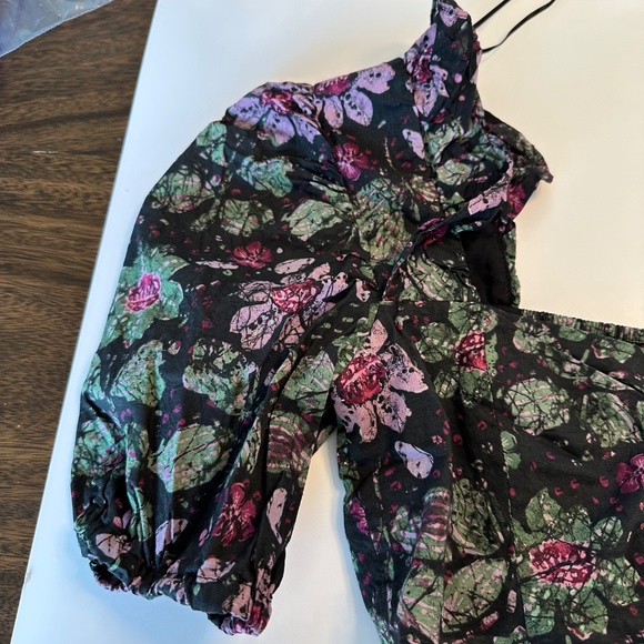 Zara floral puff sleeve crop top - Picture 5 of 6